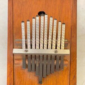 Vintage Kalimba 8 Note Thumb Piano Wooden Mbira Tribal Musical Instrument
